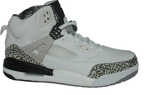 Real Air Jordan Shoes 3.5 White Grey Black