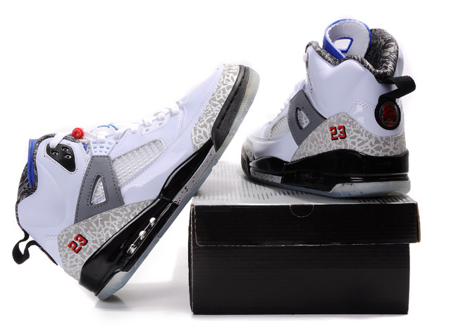 Real Air Jordan Shoes 3.5 White Grey Blue
