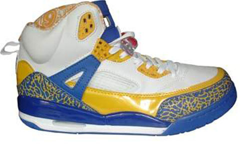 Real Air Jordan Shoes 3.5 White Yellow Blue