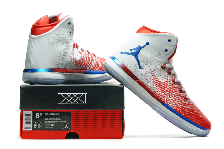 2017 Air Jordan 31 White Red Blue Shoes - Click Image to Close