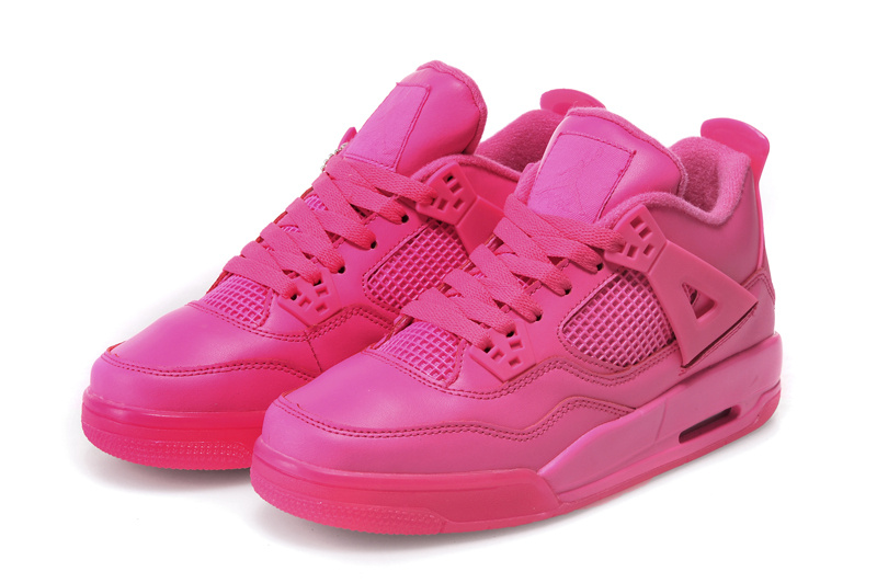 2015 Jordan 4 All Hot Pink For Women - Click Image to Close