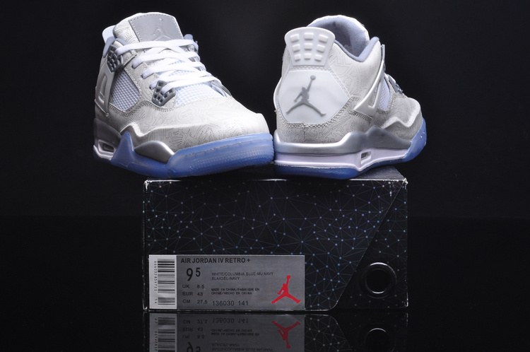 2015 Jordan 4 Laser 5LAB4 White Grey - Click Image to Close