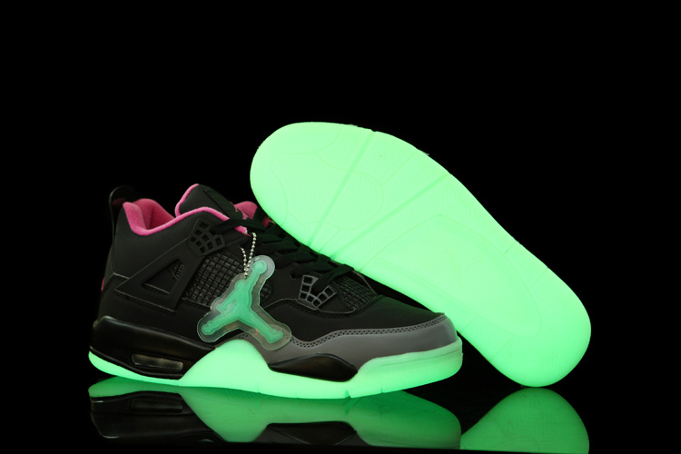 Nice Air Jordan 4 Midnight Black Pink Shoes