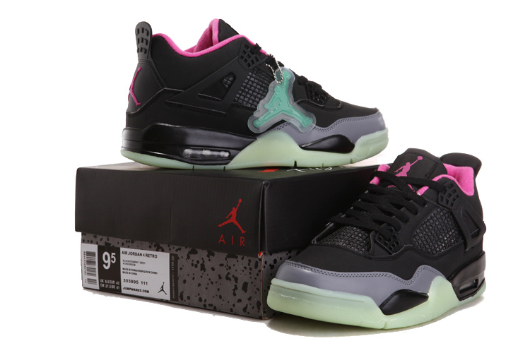 Nice Air Jordan 4 Midnight Black Pink Shoes