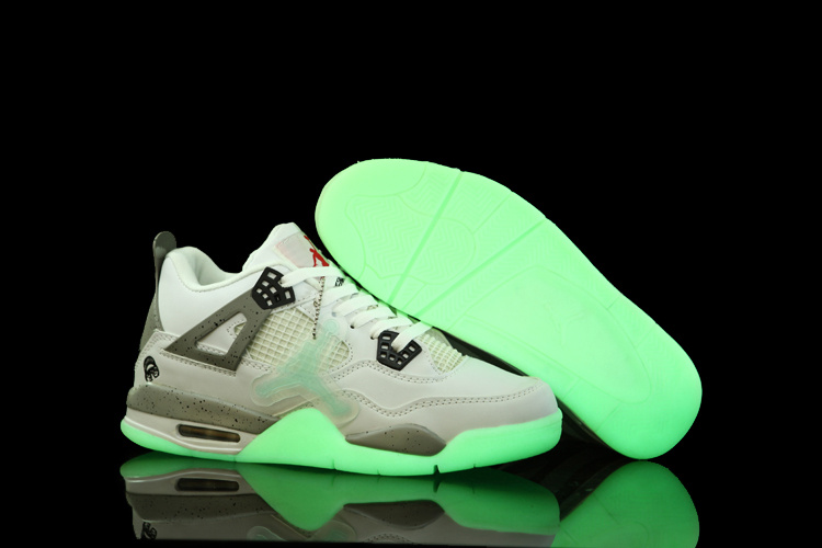 Nice Air Jordan 4 Midnight White Grey Shoes