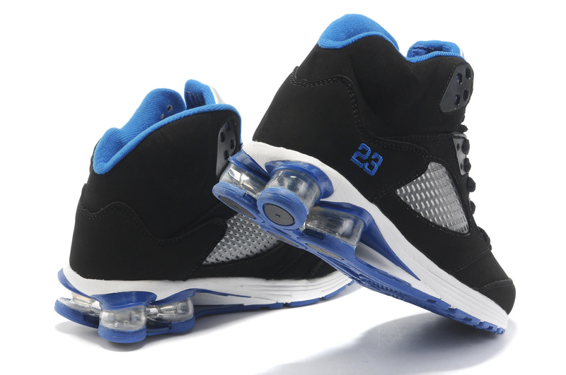 Comfortable Air Jordan 5 Cushion Black Blue