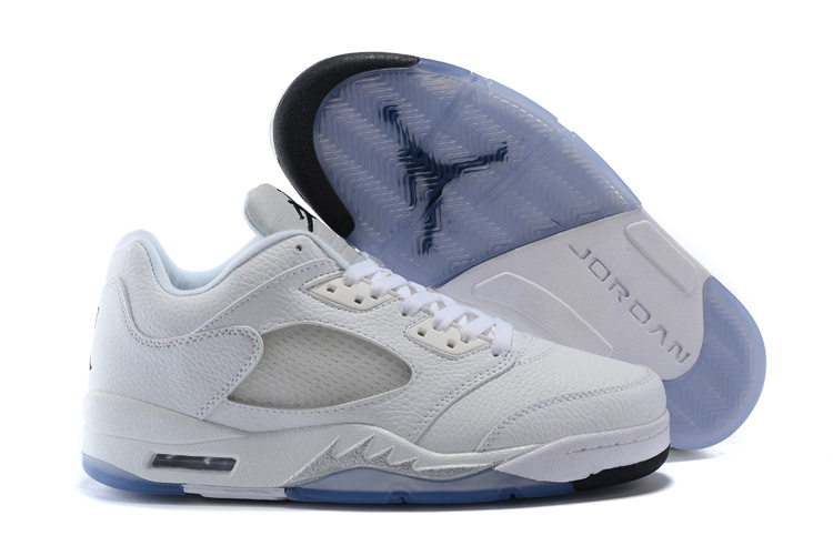 Latest Air Jordan 5 Low Shoes All White - Click Image to Close