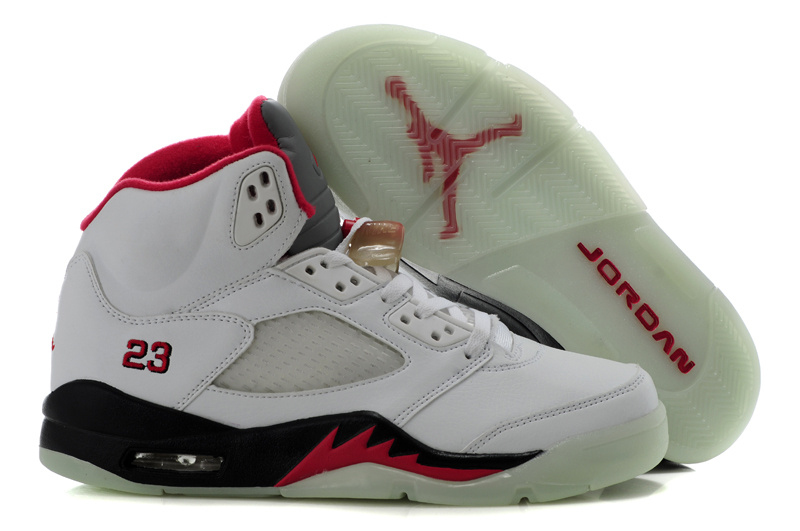 Special Air Jordan Shoes 5 Midnight White Red - Click Image to Close