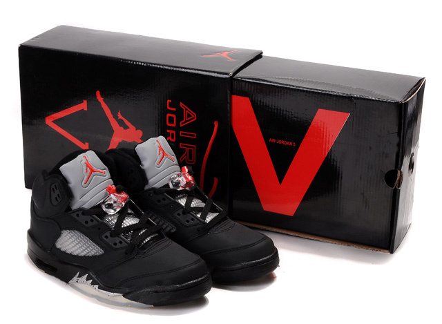 Air Jordan 5 Retro Hardcover Box Black White Red - Click Image to Close