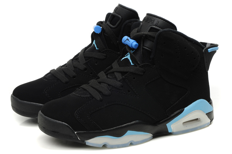 Special Air Jordan Retro 6 Black White Blue