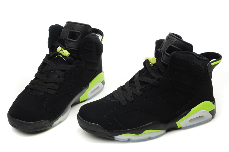 Special Air Jordan Retro 6 Black White Green