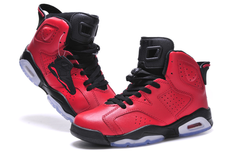 2015 Jordan 6 Bulls Red Black Women