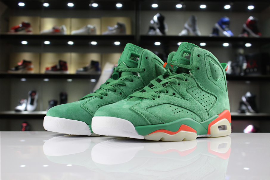 Air Jordan 6 Gatorade In Green Suede