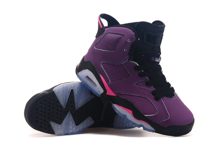 2015 Air Jordan 6 Grape Black Shoes For Women - Click Image to Close