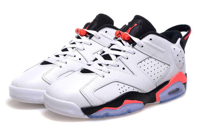 2015 Air Jordan 6 Low Cut White Black Pink Shoes For Women - Click Image to Close