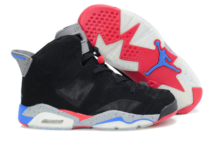 2012 Air Jordan 6 Net Vamp Black Red Grey White Shoes - Click Image to Close