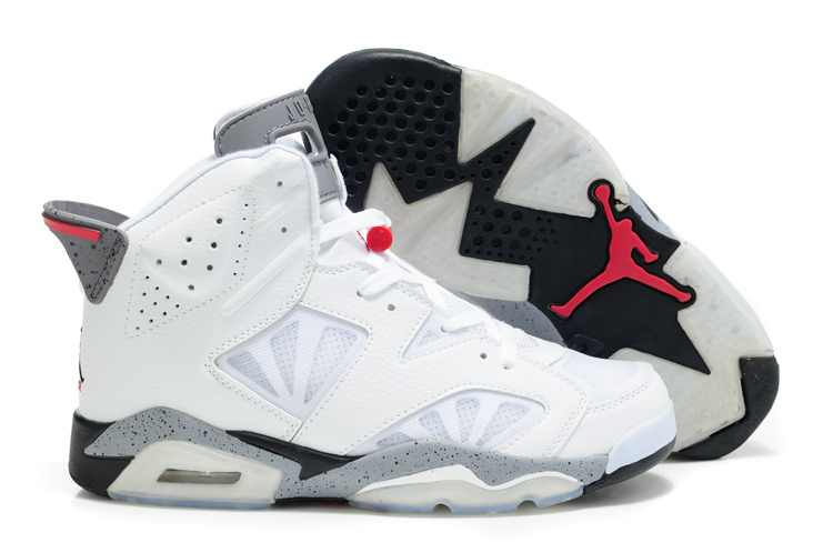 2012 Air Jordan 6 Net Vamp White Grey Shoes - Click Image to Close