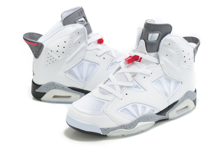2012 Air Jordan 6 Net Vamp White Grey Shoes - Click Image to Close