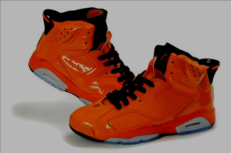 2012 Air Jordan 6 Porsche Edition Orange Grey Shoes