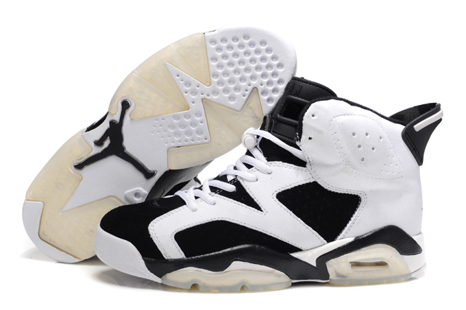 Original Air Jordan 6 Suede White Black Shoes - Click Image to Close