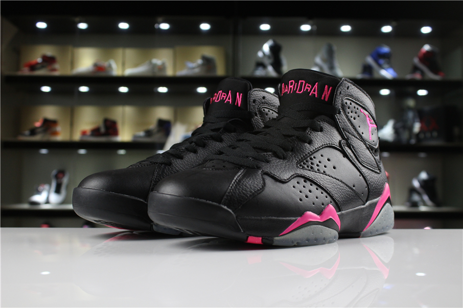 Air Jordan 7 Black Hyper Pink - Click Image to Close