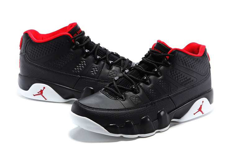 Air Jordan 9 Low Black Red White Shoes On Sale