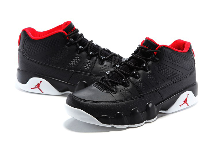 Air Jordan 9 Low Black Red White Shoes On Sale - Click Image to Close