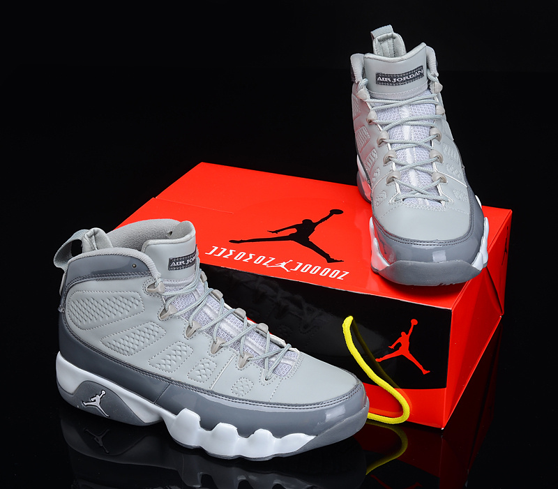 Popular Air Jordan 9 Reissue Grey White Shoes