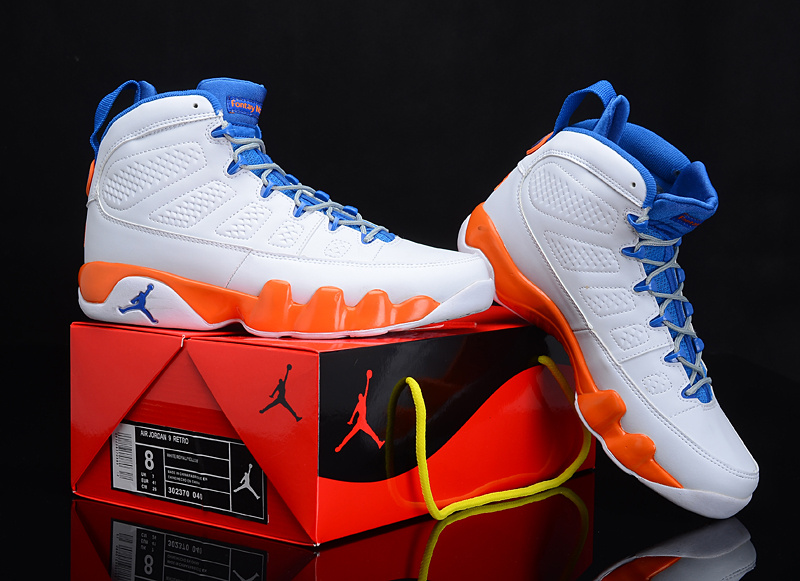 jordan shoes orange and blue