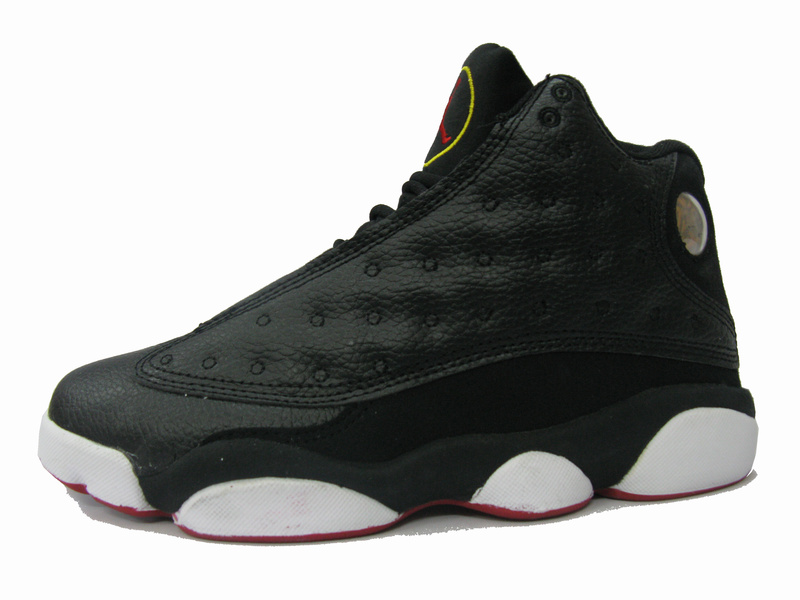 Air Jordan Retro 13 Black White Red - Click Image to Close