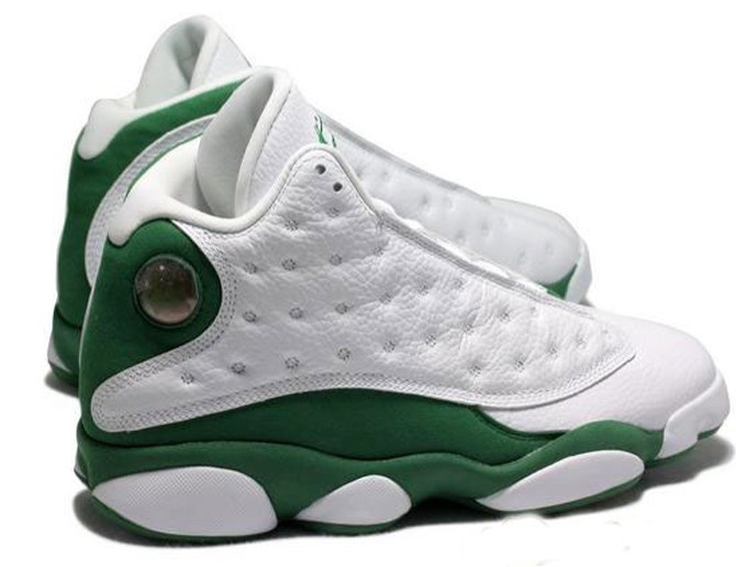 Air Jordan Retro 13 Shoes White Green