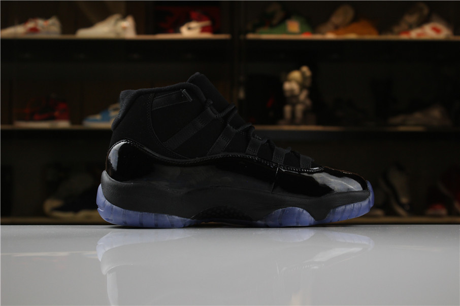 All Black Air Jordan 11 XI Cap And Gown - Click Image to Close