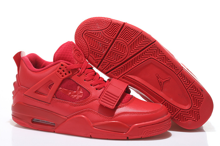 2015 Air Jordan 4 All Red With Strap