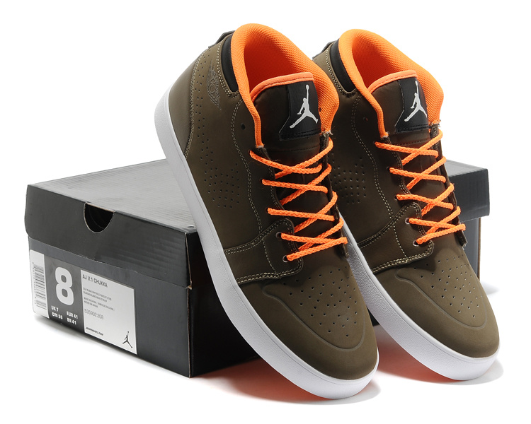 2015 Casual Jordan 1 Coffe Orange Shoes