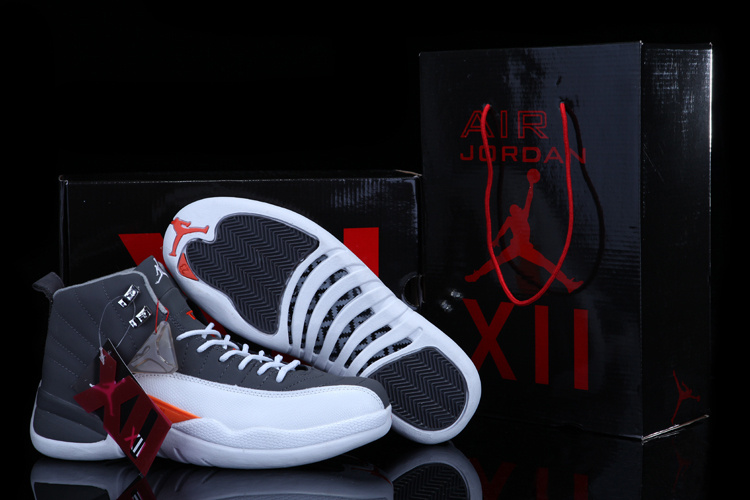 2012 Air Jordan 12 Grey White Chalcedony Shoes