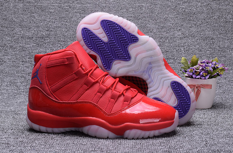 Chris Paul Air Jordan 11 Clippers PE Red Blue Shoes - Click Image to Close