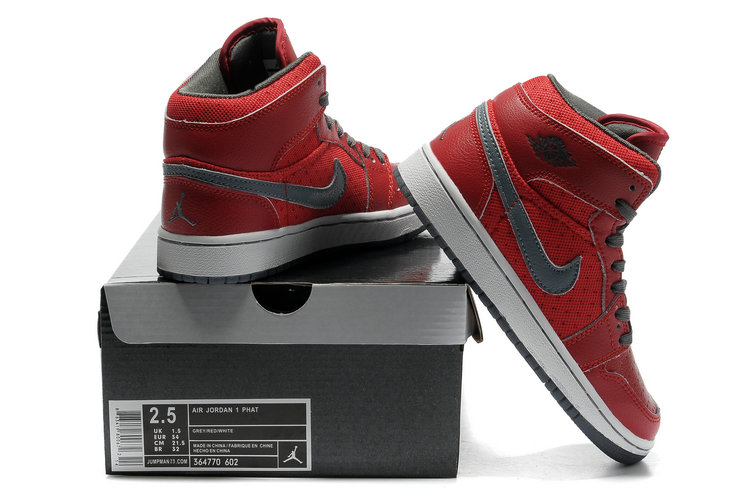 2012 Air Jordan 1 Transparent Durable Sole All Red Grey Shoes - Click Image to Close