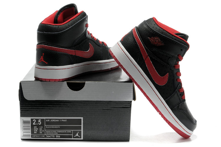 2012 Air Jordan 1 Transparent Durable Sole Black Red Shoes - Click Image to Close