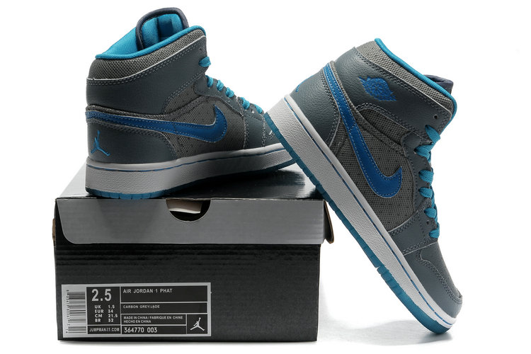 2012 Air Jordan 1 Transparent Durable Sole Grey Jade Shoes - Click Image to Close