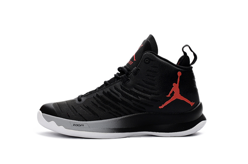 Classic Air Jordan Super Fly X 2016 Black Red White Shoes