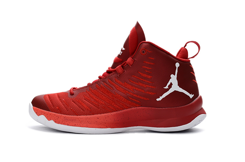 Classic Air Jordan Super Fly X 2016 Red White Shoes - Click Image to Close