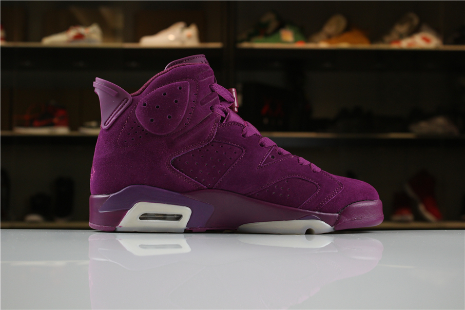 Custom Air Jordan 6 DIY Personal Tailor Bordeaux Sail - Click Image to Close