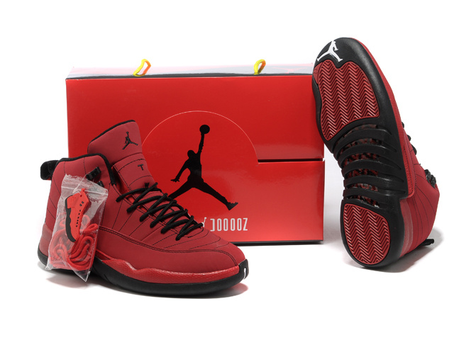 Hardcover Air Jordan 12 Red Black Shoes