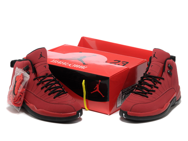 Hardcover Air Jordan 12 Red Black Shoes