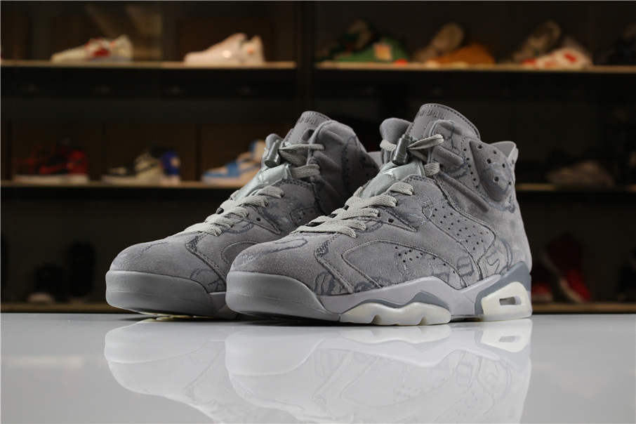 KAWS x Air Jordan 6 DIY Personal Tailor Cool Grey - Click Image to Close