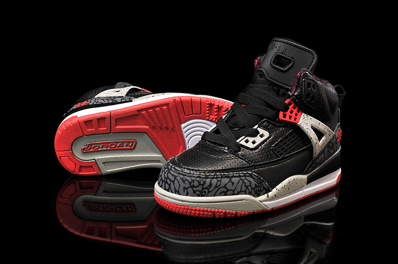 Kids Air Jordan Spizike 3.5 Black Grey Red