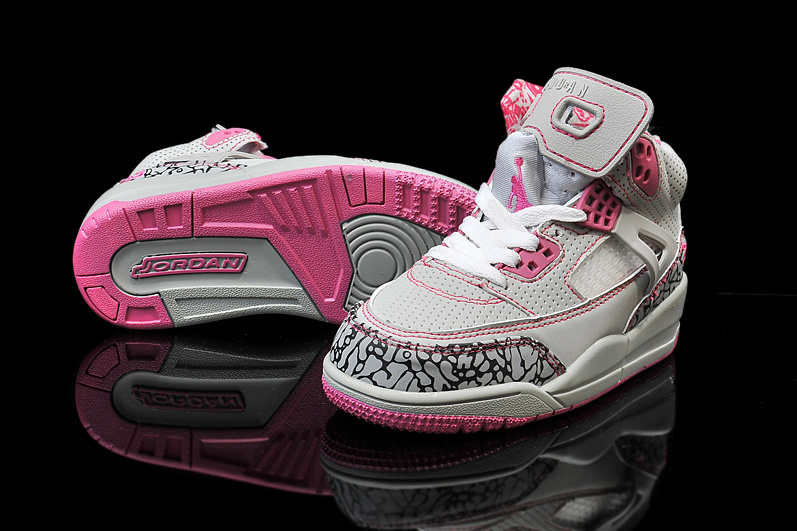 2015 Kids Jordan Spizike 3.5 Grey Pink - Click Image to Close