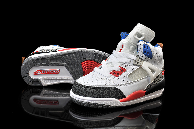 2015 Kids Jordan Spizike 3.5 White Red Black - Click Image to Close