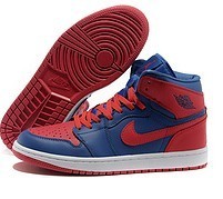 2015 Latest Air Jordan 1 Retro Red Blue White Shoes - Click Image to Close