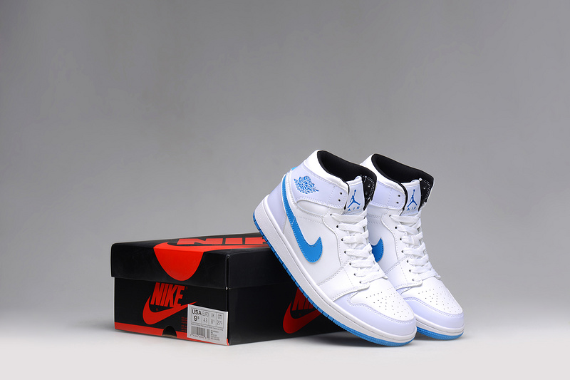 2015 Air Jordan 1 Shoes White Blue